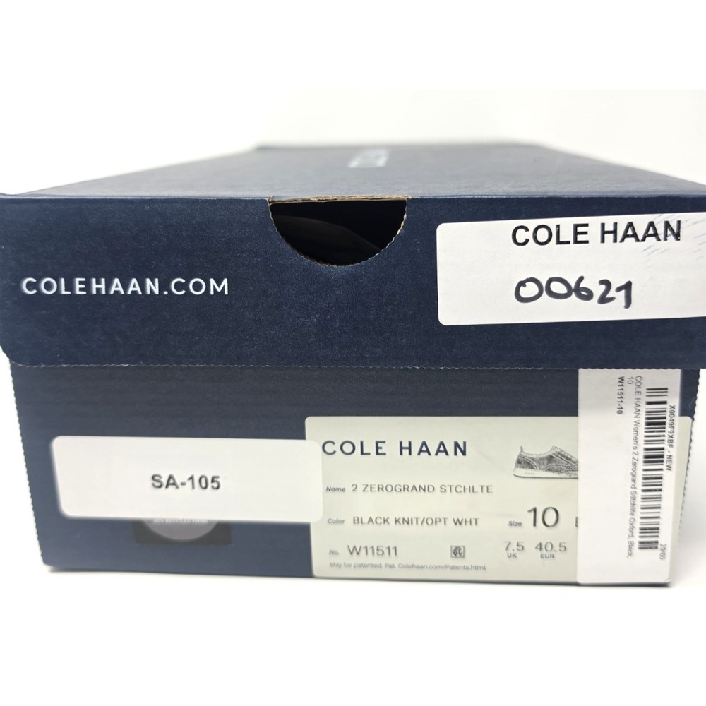 Cole Haan‎ 2.Zerogrand Stichlite Knit Wingtip Oxford Black Women's 10 (NIB) - Picture 11 of 11